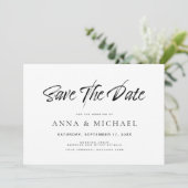 Elegante Minimalistische Hochzeit Save The Date (Stehend Vorderseite)