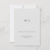 Elegante minimalistische Hochzeit Save The Date (Vorderseite)