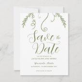 Elegante Minimalistische Hochzeit Save The Date (Vorderseite)
