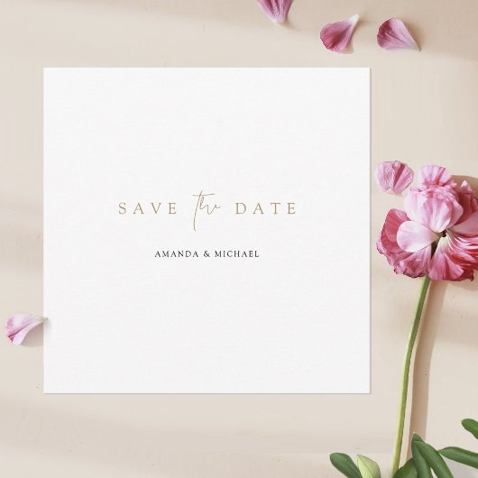 Elegante Minimalistische Hochzeit Save The Date