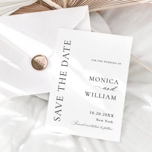 Elegante Minimalistische Hochzeit Save The Date