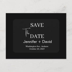 Elegante minimalistische Hochzeit - Save the Date Postkarte
