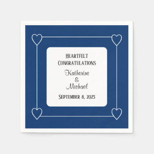 Elegante Minimalistische Hochzeit Serviette