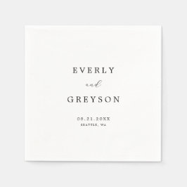 Elegante Minimalistische Hochzeit Serviette