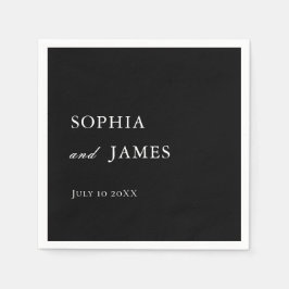 Elegante Minimalistische Hochzeit Serviette