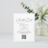 Elegante Minimalistische Hochzeit Speichern Sie de Postkarte (Stehend Vorderseite)