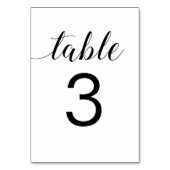 Elegante Minimalistische Hochzeit Tischnummer (Rückseite)