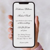 Elegante Minimalistische Hochzeit und UAWG Einladung