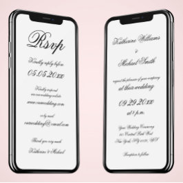 Elegante Minimalistische Hochzeit und UAWG Einladung