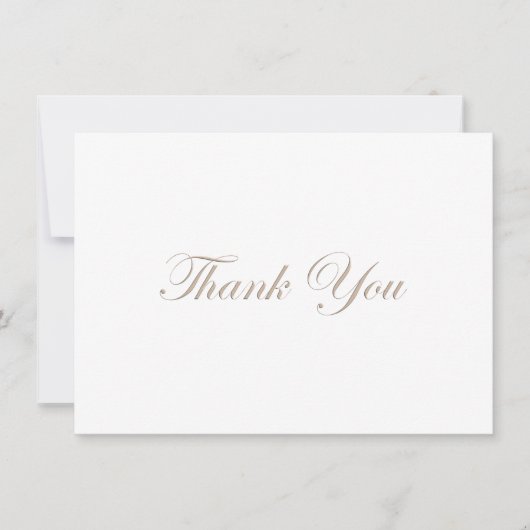 Elegante Minimalistische Hochzeit Vielen Dank Dankeskarte (Vorderseite)