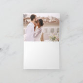 Elegante Minimalistische Hochzeit Vielen Dank Foto Dankeskarte (Innenseite)