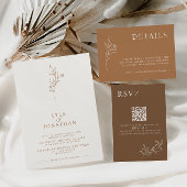 Elegante Minimalistische Hochzeit von Elfenbein un Einladung