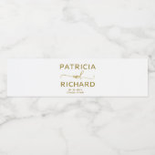 Elegante Minimalistische Hochzeit Wasserflaschenetikett (Einzelnes Label)