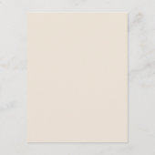 Elegante Minimalistische Hochzeitdetails Begleitkarte (Rückseite)