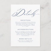 Elegante Minimalistische Hochzeitdetails Begleitkarte (Vorderseite)
