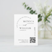 Elegante Minimalistische Hochzeiten speichern den  Postkarte (Stehend Vorderseite)