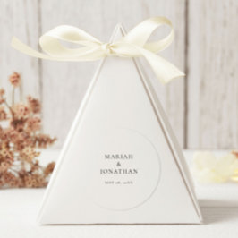 Elegante Minimalistische Hochzeiten Umschlag Aufkl Runder Aufkleber