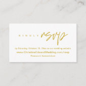 Elegante, Minimalistische, hochzeitliche Online-UA Begleitkarte (Vorderseite)