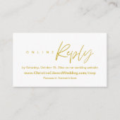 Elegante, Minimalistische, hochzeitliche Online-UA Begleitkarte (Vorderseite)
