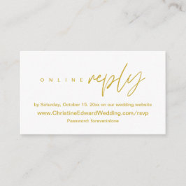 Elegante, Minimalistische, hochzeitliche Online-UA Begleitkarte