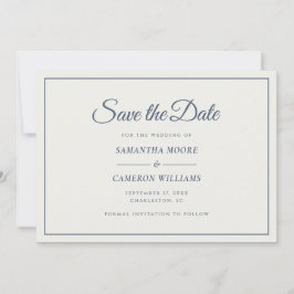 Elegante Minimalistische Hochzeitscreme & Dusty Na Save The Date