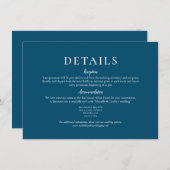 Elegante Minimalistische Hochzeitsdetails der Mari Einladung (Vorne/Hinten)