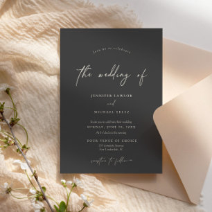 Elegante Minimalistische Hochzeitseinladung Einladung
