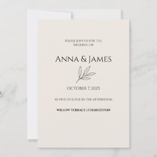 ✨ Elegante Minimalistische Hochzeitseinladung ✨ Einladung