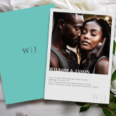 Elegante minimalistische Hochzeitseinladung mit Fo Einladung