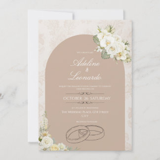 Elegante Minimalistische Hochzeitseinladung – Sanf Einladung