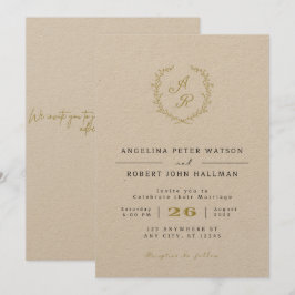 Elegante Minimalistische Hochzeitseinladung, zu ei Einladung
