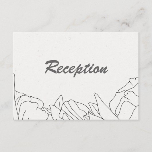 Elegante Minimalistische Hochzeitsempfehlung Begleitkarte (Vorderseite)