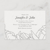 Elegante Minimalistische Hochzeitsempfehlung Begleitkarte (Rückseite)