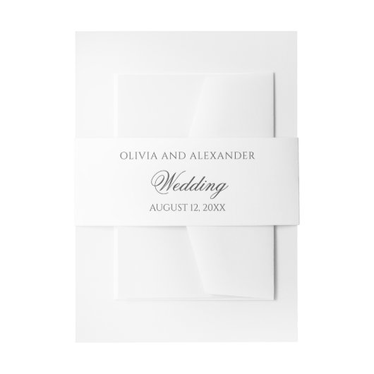 Elegante Minimalistische Hochzeitseröffnungsband Einladungsbanderole (Vorderseite Beispiel)