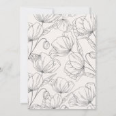 Elegante Minimalistische Hochzeitsfeier Einladung (Rückseite)