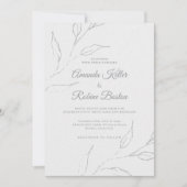 Elegante Minimalistische Hochzeitsfeier Einladung (Vorderseite)