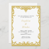 Elegante Minimalistische Hochzeitsfeier Einladung (Vorne/Hinten)