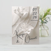 Elegante Minimalistische Hochzeitsfeier Einladung (Stehend Vorderseite)