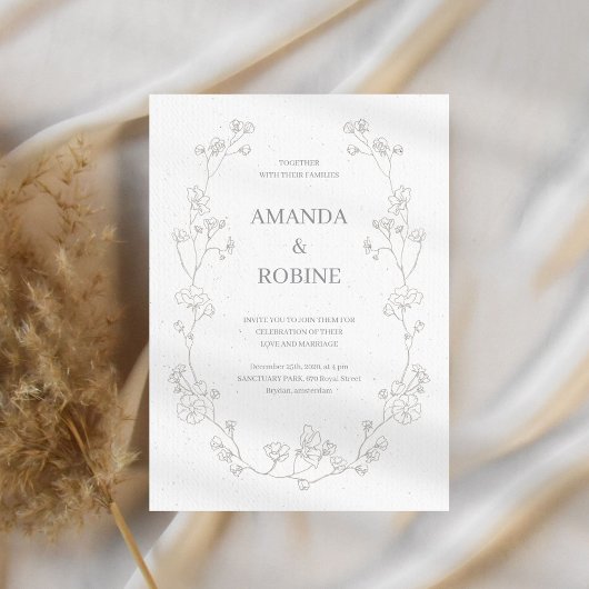 Elegante Minimalistische Hochzeitsfeier Einladung