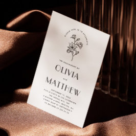 Elegante minimalistische Hochzeitsfeier Einladung