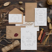 Elegante Minimalistische Hochzeitsfeier Einladung