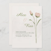 Elegante Minimalistische Hochzeitsfeier Feiertagskarte (Vorne/Hinten)