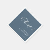 Elegante Minimalistische Hochzeitsfeier Serviette (Ecke)