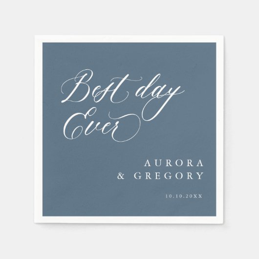 Elegante Minimalistische Hochzeitsfeier Serviette (Vorderseite)