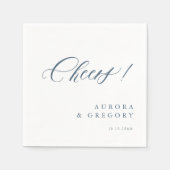 Elegante Minimalistische Hochzeitsfeier Serviette (Vorderseite)