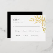 Elegante Minimalistische Hochzeitsfolie Folie Einladungspostkarte (Vorderseite/Rückseite)
