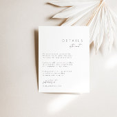 Elegante Minimalistische Hochzeitskarte Begleitkarte