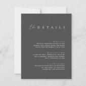 Elegante Minimalistische Hochzeitskarte Einladung (Vorderseite)