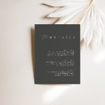 Elegante Minimalistische Hochzeitskarte Einladung<br><div class="desc">Das Design besticht durch einen handgeschriebenen Schriftart und modernes minimalistisches Design. Für die Hochzeitskollektion "SERENA" konzipiert. Klicken Sie zum Ändern der Details auf "Personalisieren". Um den Text zu verschieben oder die Größe, den Schriftart oder die Farbe zu ändern, klicken Sie auf "Klicken Sie, um ihn weiter anzupassen". Klicken Sie auf...</div>