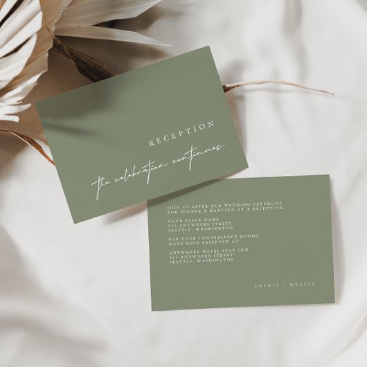 Elegante Minimalistische Hochzeitskarten RSVP Karte